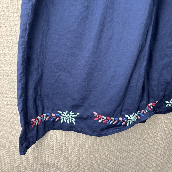 Gap Women’s Boho Floral Blue Embroidered Maxi Halter Dress Women Sz Med Summer - Picture 4 of 10